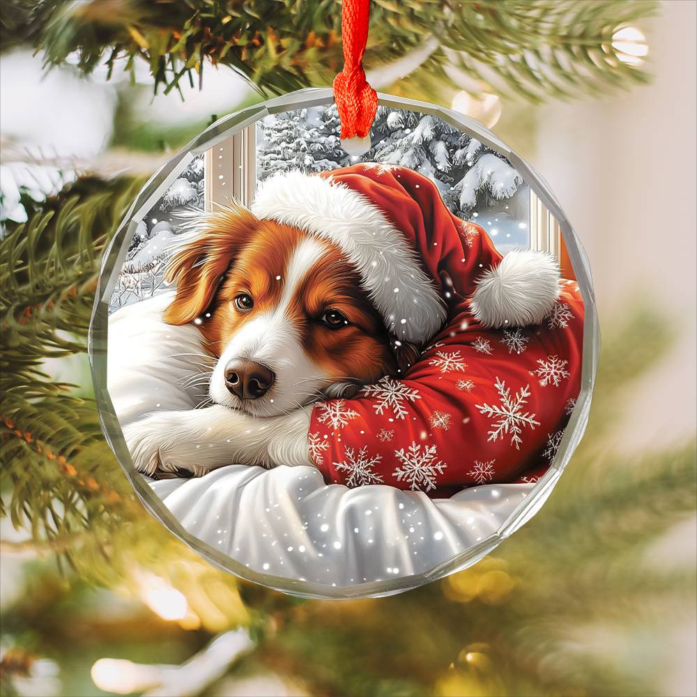 Australian Shepherd Dog Sleeping In Bed Design 1