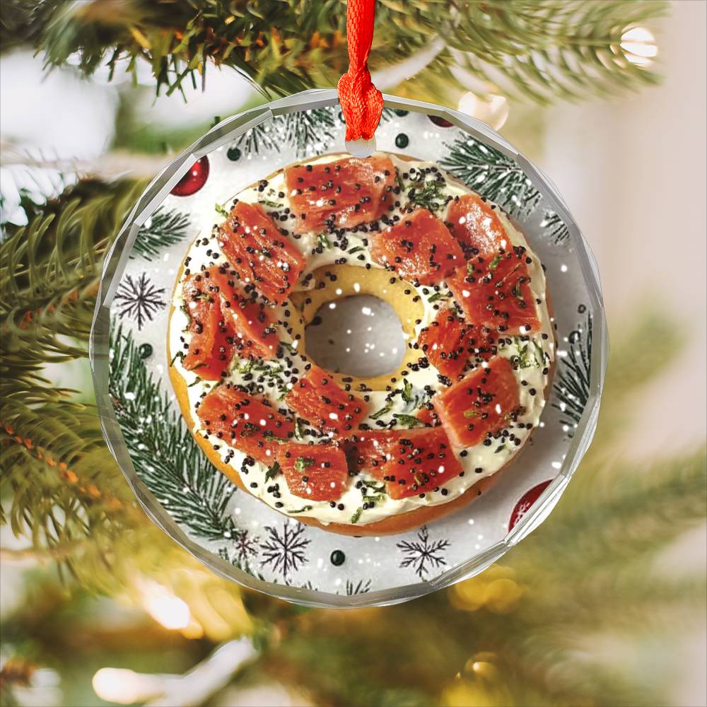 Bagel with Cream Cheese and Lox Close up Design 2