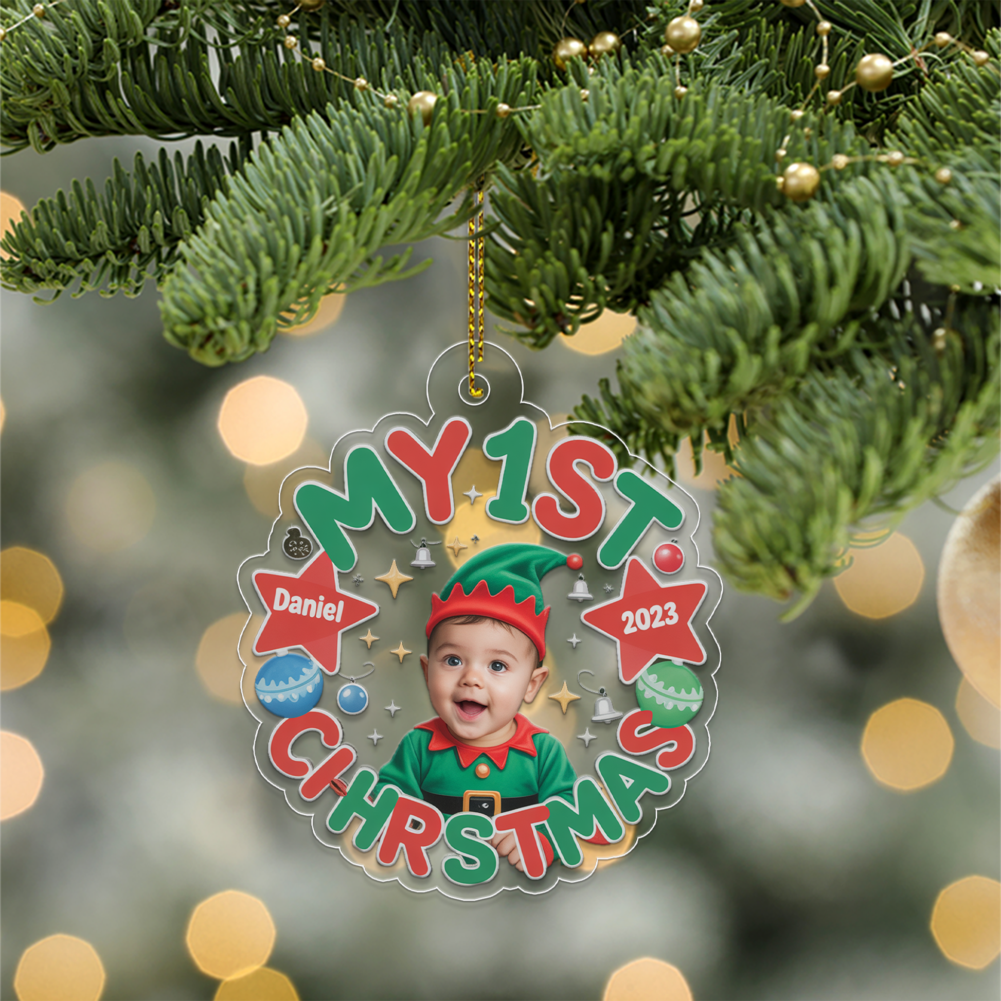 Custom Photo My First Christmas