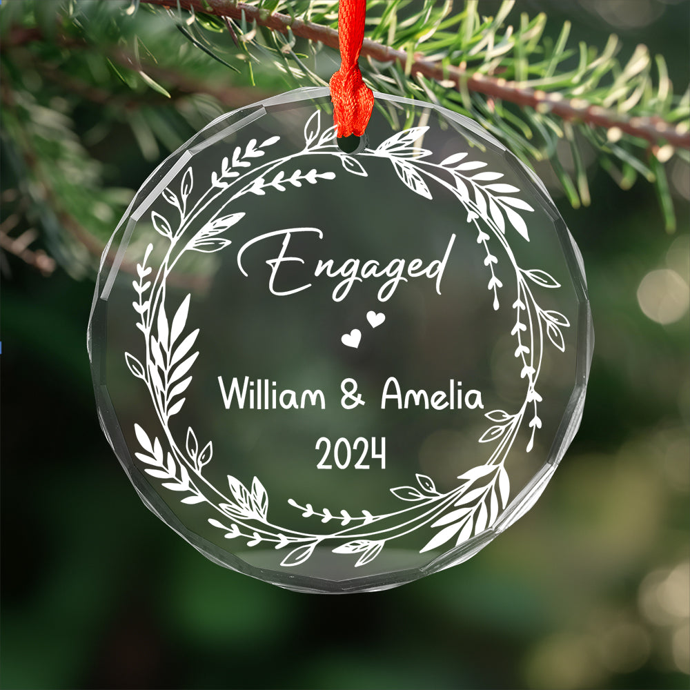 Custom Name EngageD First Christmas Custom Couple