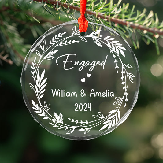 Custom Name EngageD First Christmas Custom Couple