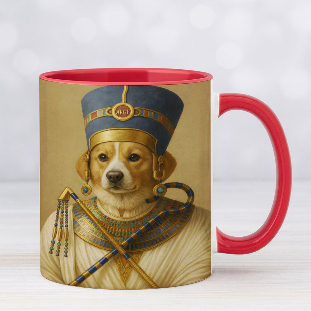 Custom Photo Egyptian Queen Dog Mug Gift For Dog Lover