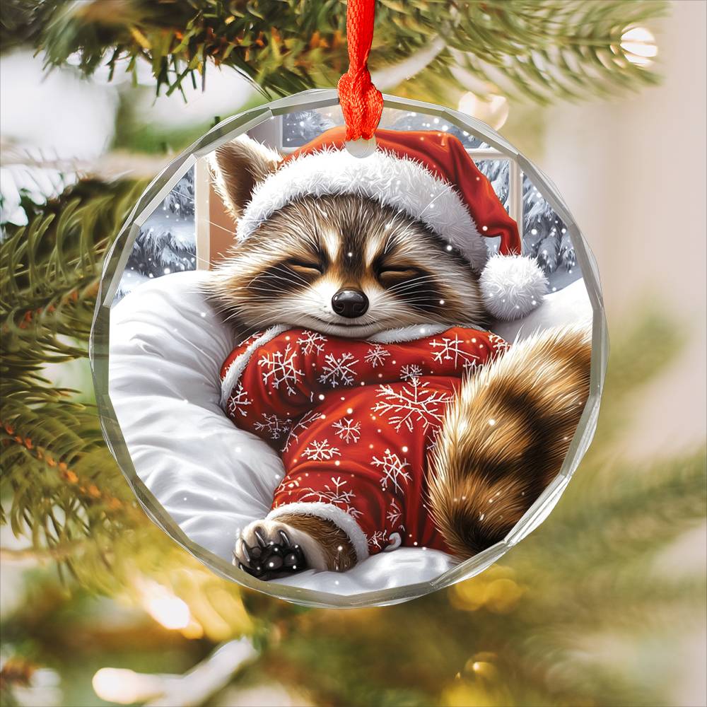 Raccoon Sleeping In Bed Design 3