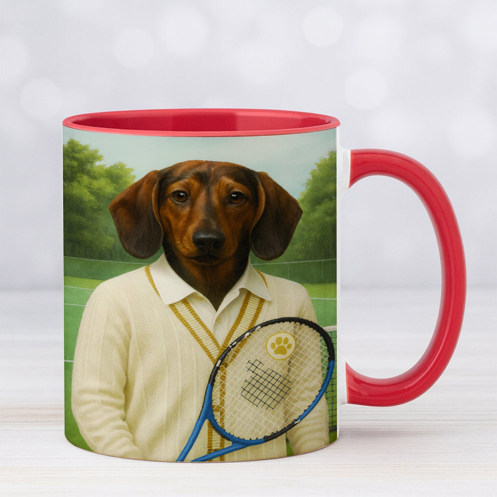 Custom Photo Tennis Player Dog Mug