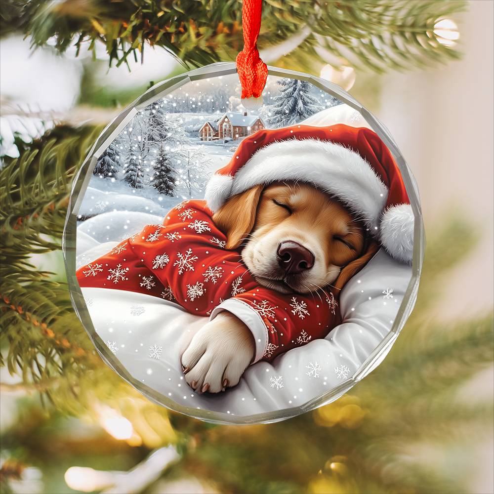 Labrador Retriever Dog Sleeping In Bed Design 3