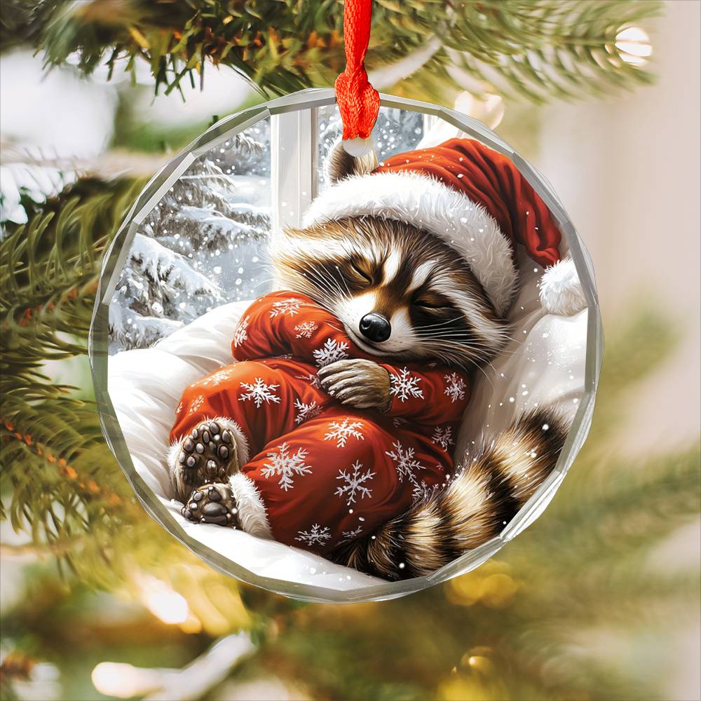 Raccoon Sleeping In Bed Design 4