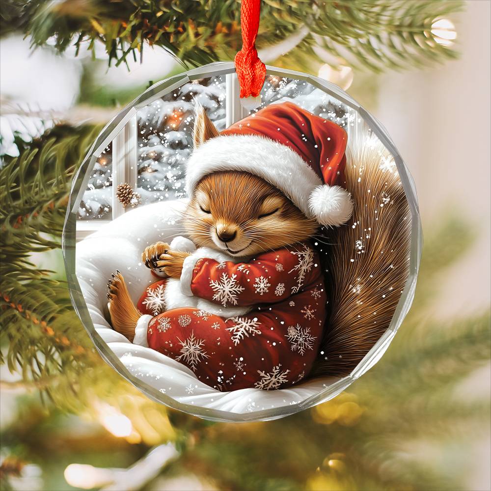 Squirrel Sleeping In Bed Design 1