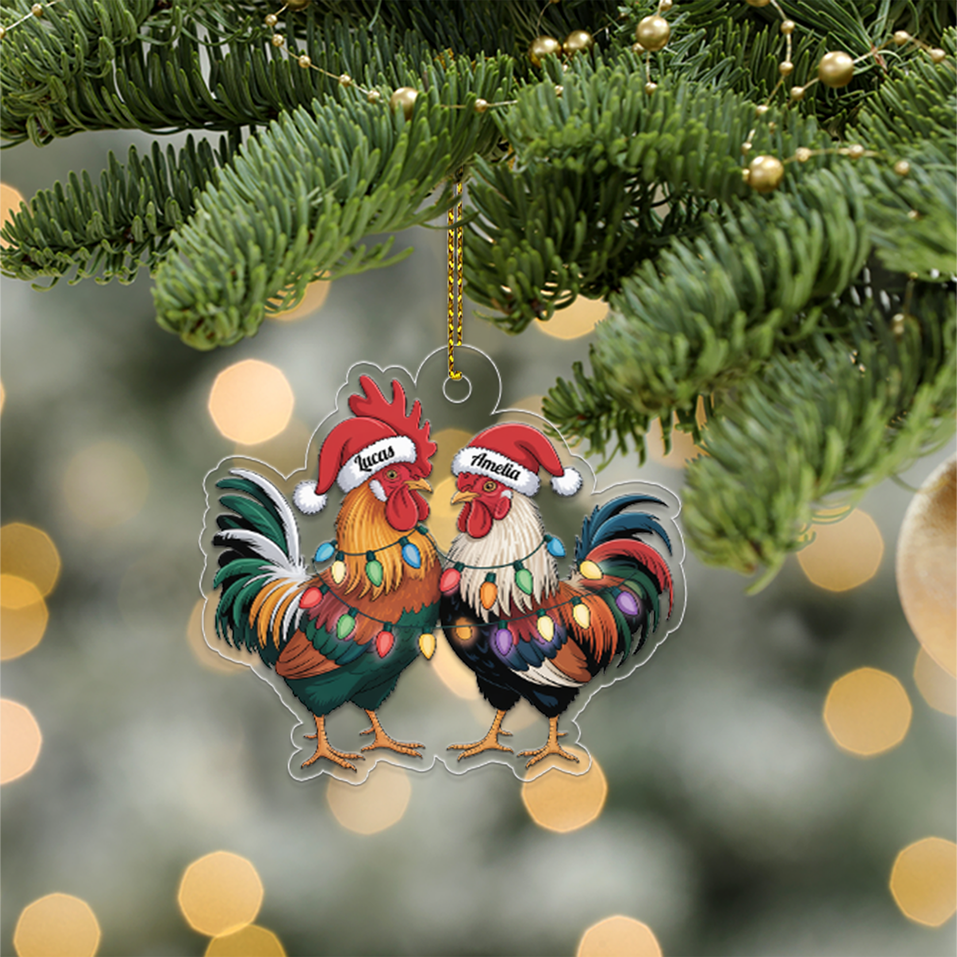 Custom Name Chicken Farm Couple