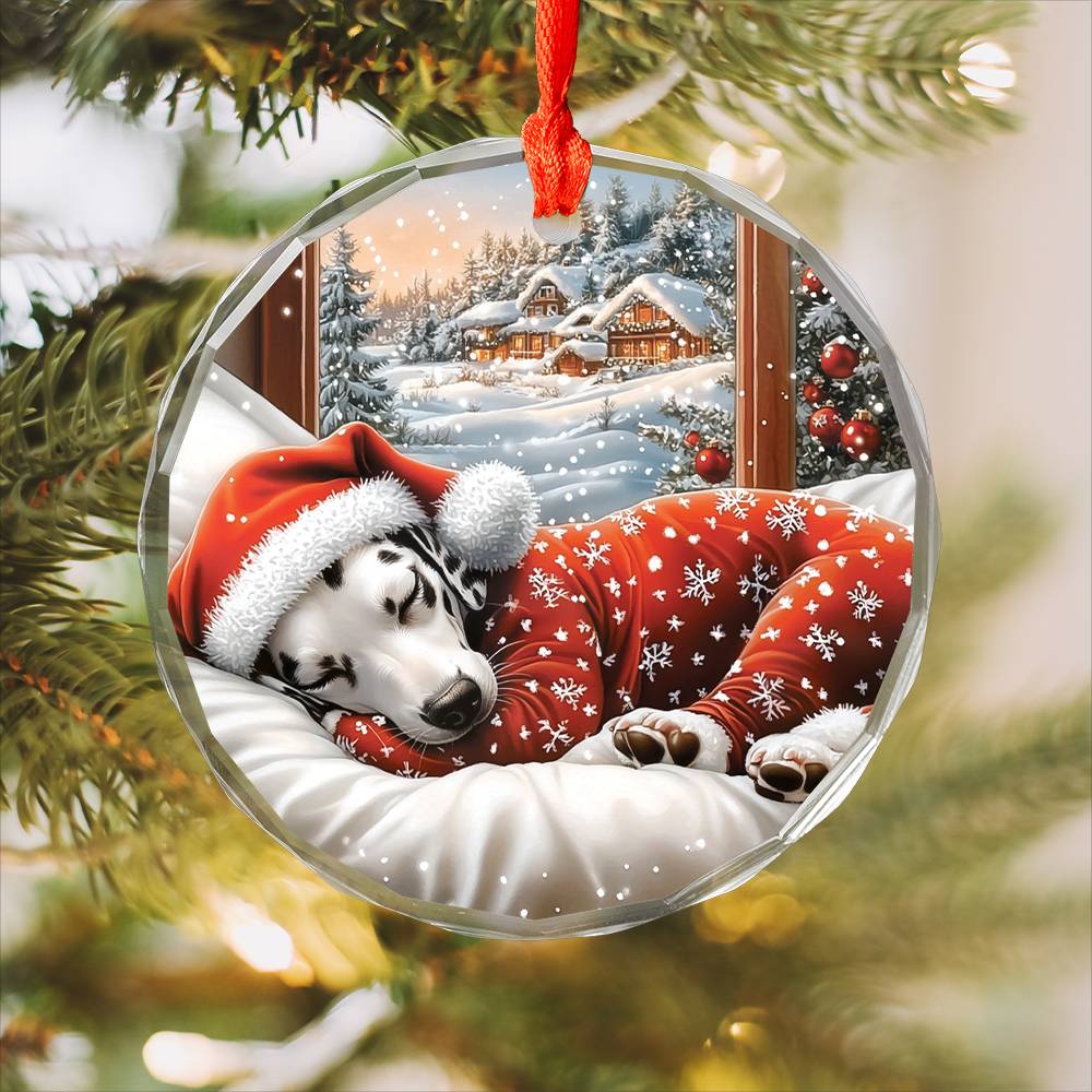 Dalmatian Dog Sleeping In Bed Design 3