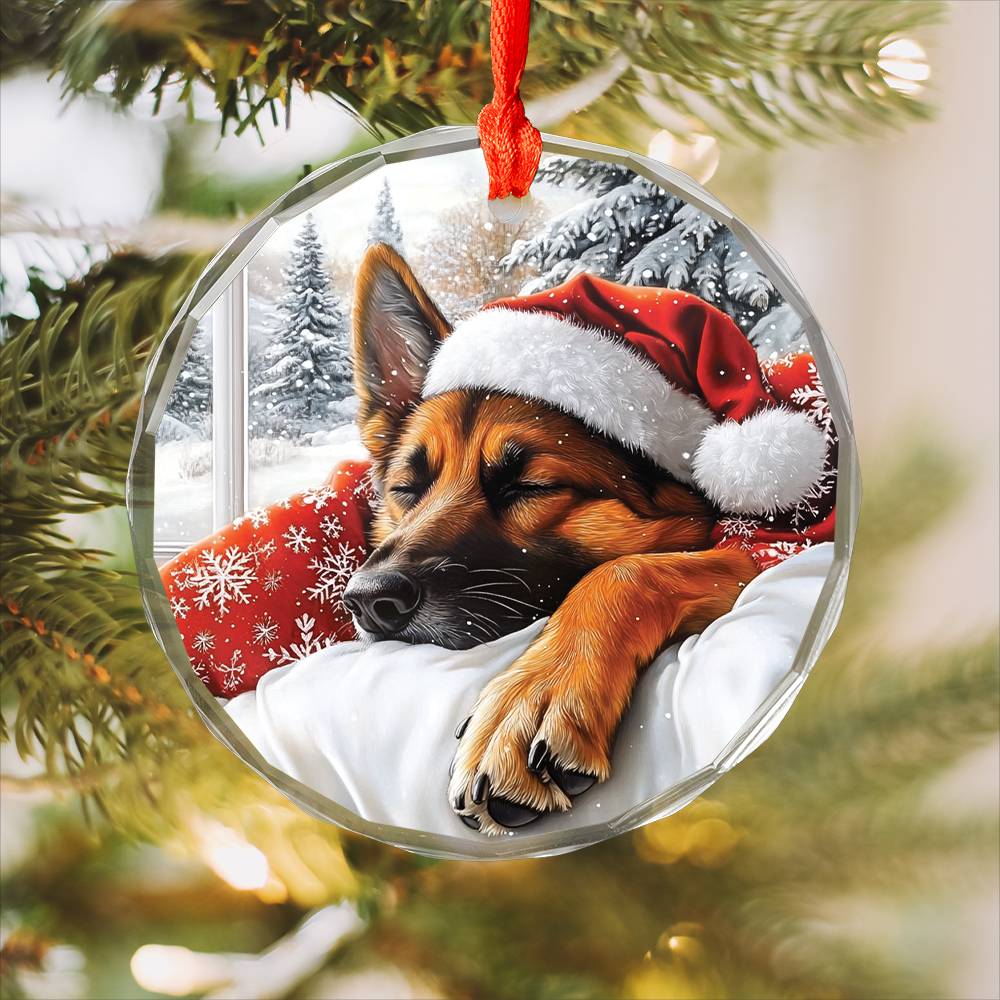 German Shepherd Dog Sleeping In Bed Design 2