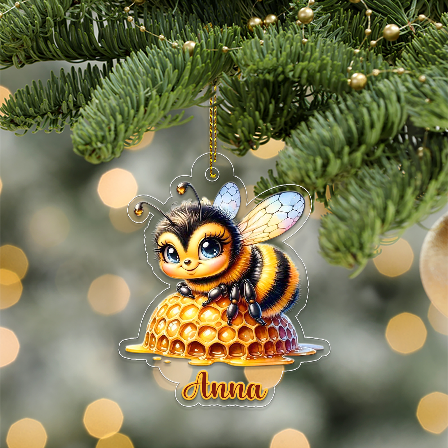 Custom Name Bee Christmas