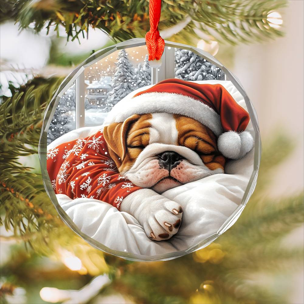 Bulldog Sleeping In Bed Design 3