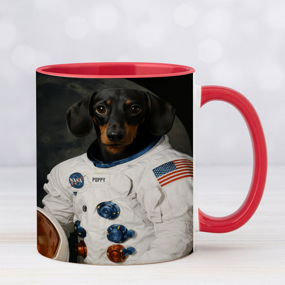 Custom Photo Dog Astronaut Mug _ Gift For Dog Lovers