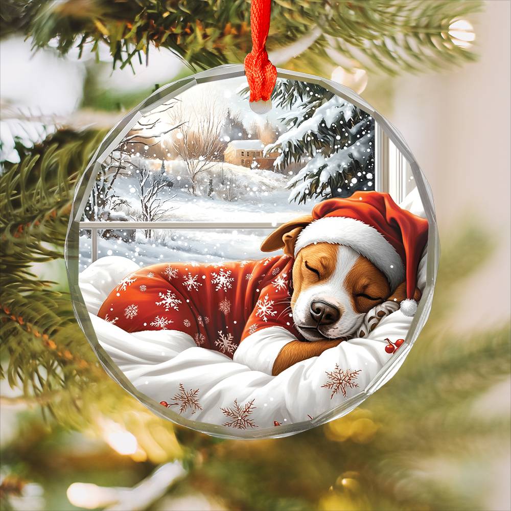 Staffordshire Bull Terrier Dog Sleeping In Bed Design 1