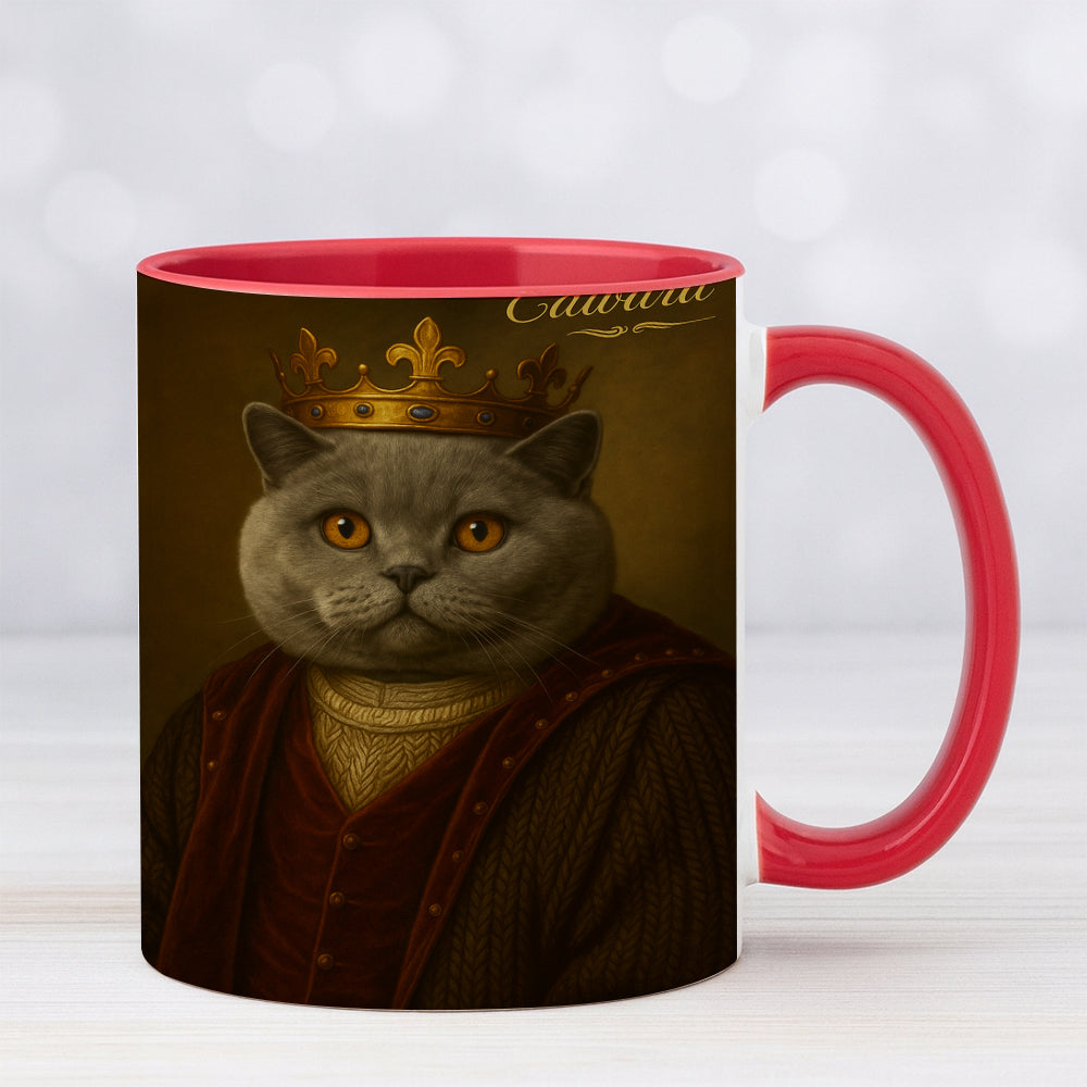 Custom Photo Crown King Cat Mug Gift For Cat Lovers