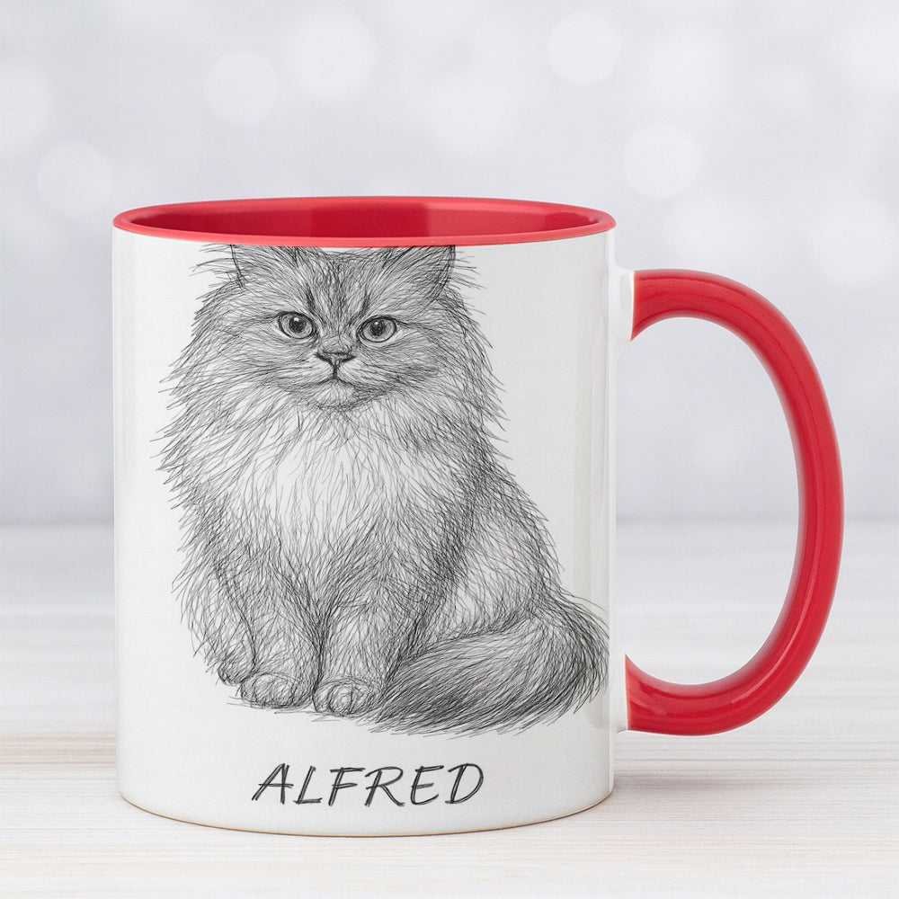 Custom Photo Cat Pencil Art