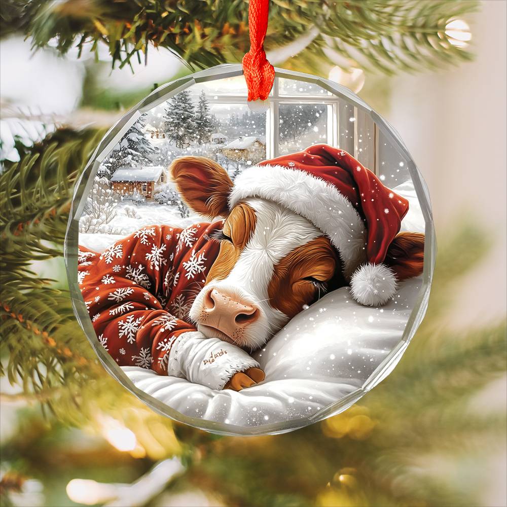 Hereford Cow Sleeping In Bed Design 4