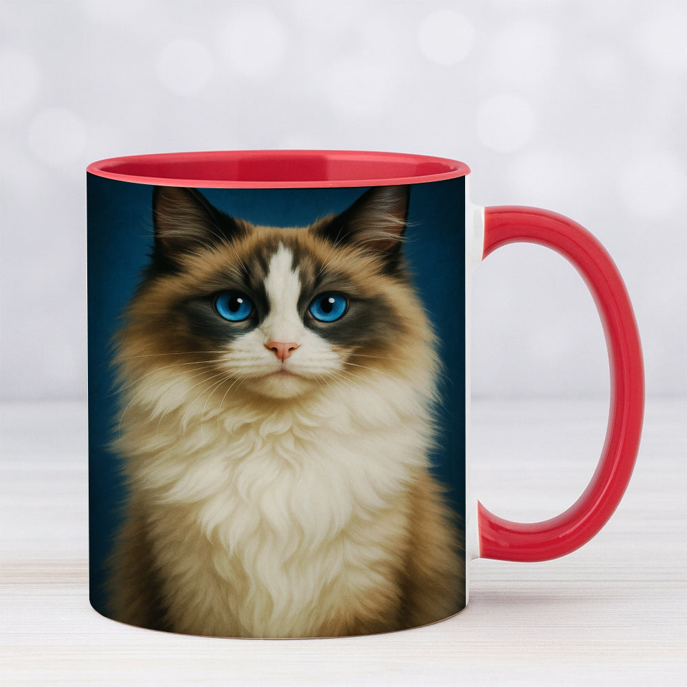 Custom Cat Deep Blue Mug