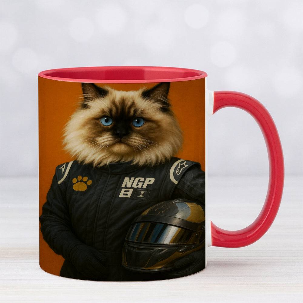 Custom Photo Cat Racer MugGift For Cat Lovers