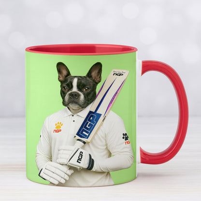 Custom Photo Cricketer Dog Mug Gift For Dog Lovers
