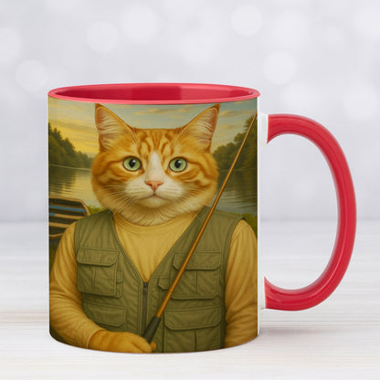 Custom Photo Fisherman Cat Mug