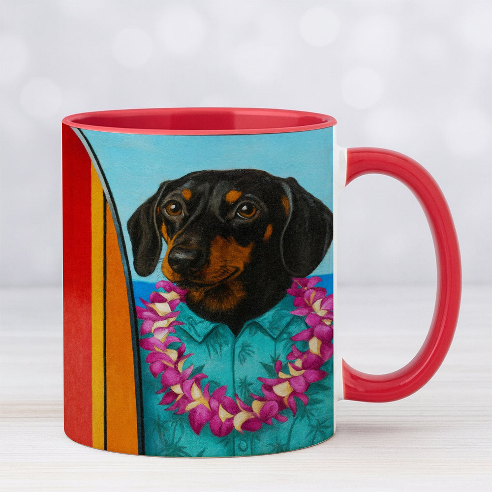 Custom Photo Surfer Dog Mug Gift For Dog Lovers