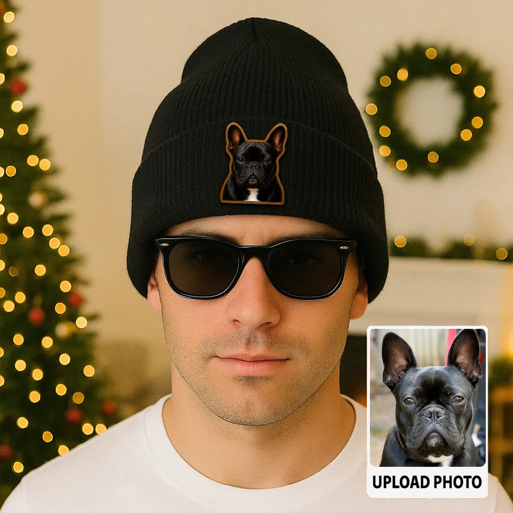 Custom Dog  Beanie Hat – Personalized Pet Winter Knit Hat, Cute Animal Lover Gift Idea TH99B19