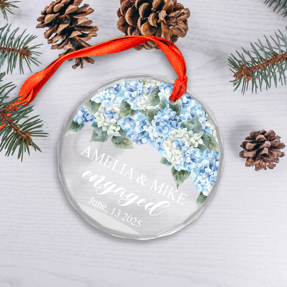 Custom Name And Date Engaged For Couple Wedding