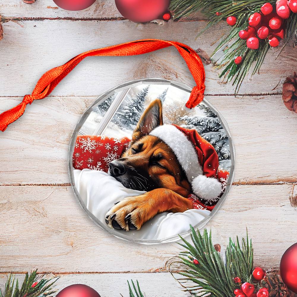 German Shepherd Dog Sleeping In Bed Design 2