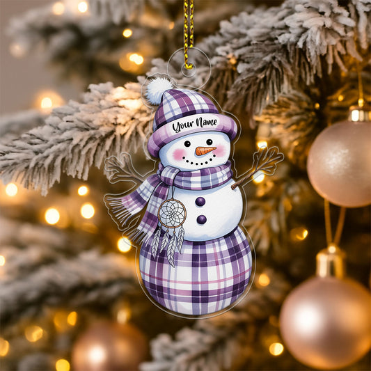 Personalized Snowman Warrior 1 Acrylic Ornament Christmas Gift