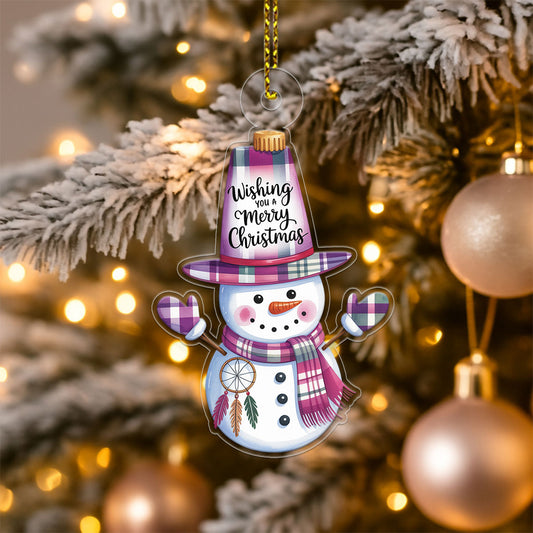 Personalized Snowman Warrior 2 Acrylic Ornament Christmas Gift
