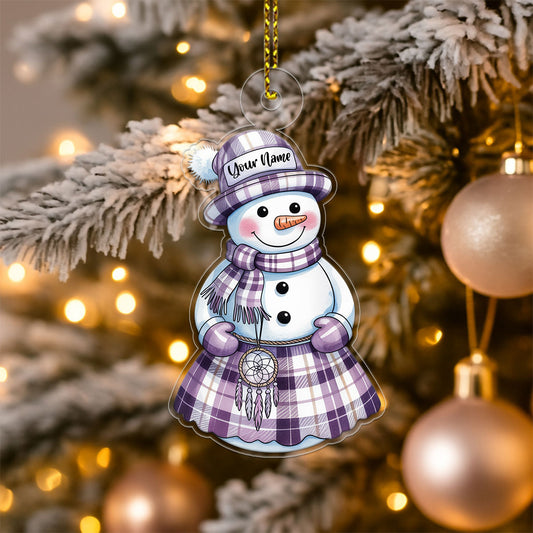 Personalized Snowman Warrior Acrylic Ornament Christmas Gift
