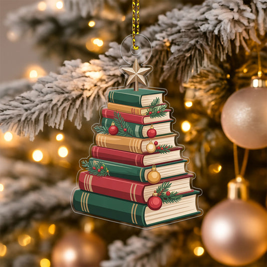 Christmas Book Tree Ornament Acrylic Ornament Christmas Gift
