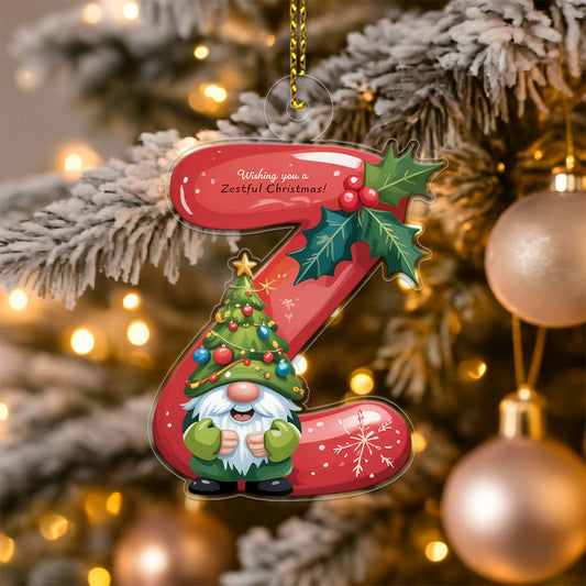 Christmas Initial Letter Z Acrylic Ornaments copy Acrylic Ornament Christmas Gift