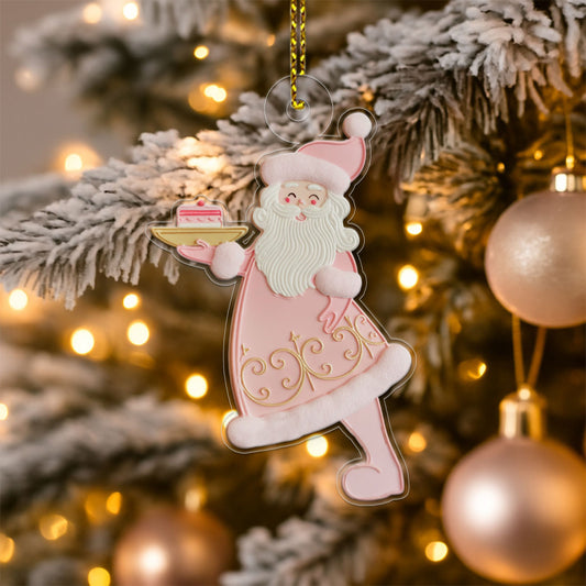 Personalized Santa Claus Macaron Acrylic Ornament Christmas Gift