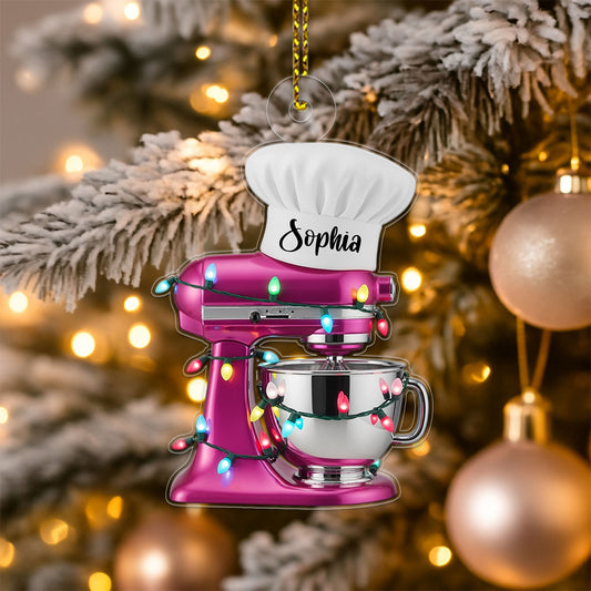 Custom Name Baking Mixer Lights Christmas Acrylic Ornament Christmas Gift
