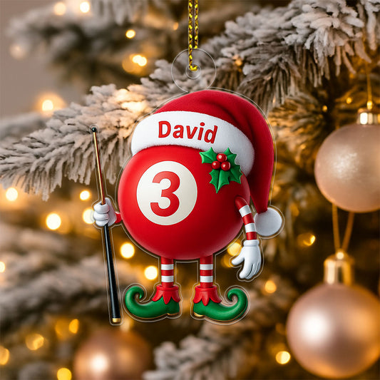 Custom Name Billiard Christmas