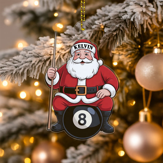 Custom Name Billiard Santa Claus