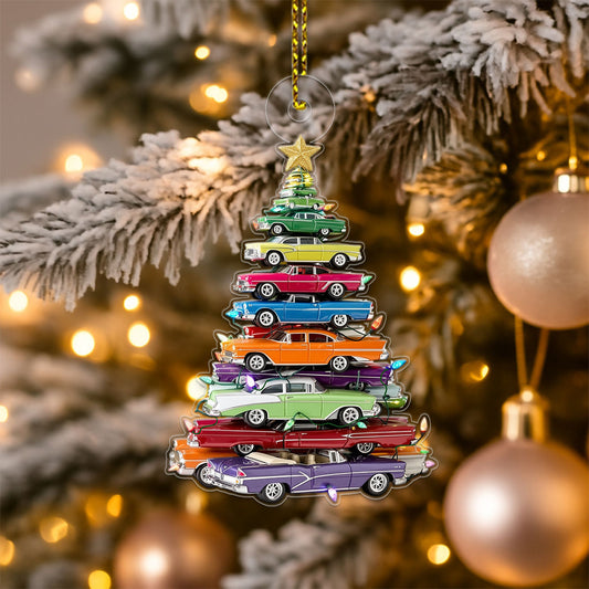 Custom Name Car Xmas Tree Acrylic Ornament Christmas Gift