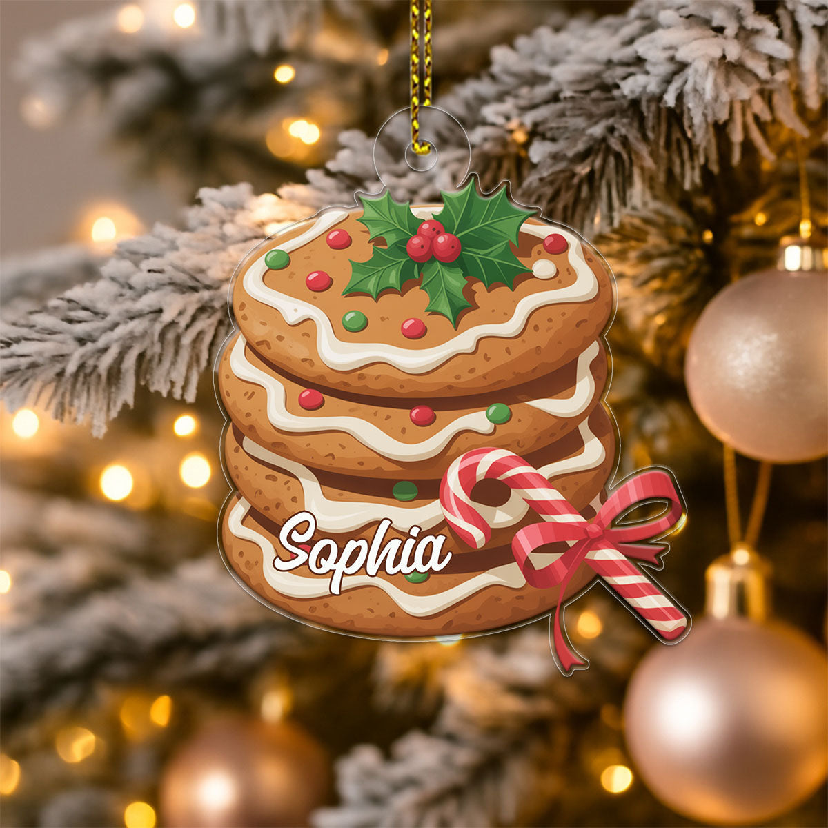 Custom Name Cookies Christmas
