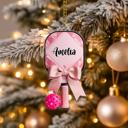 Custom Name Pickleball For Girl Acrylic Ornament Christmas Gift