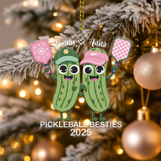 Custom Name Pickleball Friendship Acrylic Ornament Christmas Gift