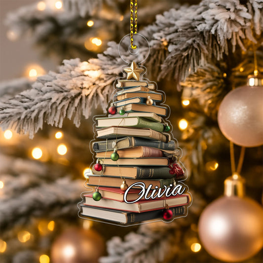 Custom Name Reading Xmas Acrylic Ornament Christmas Gift