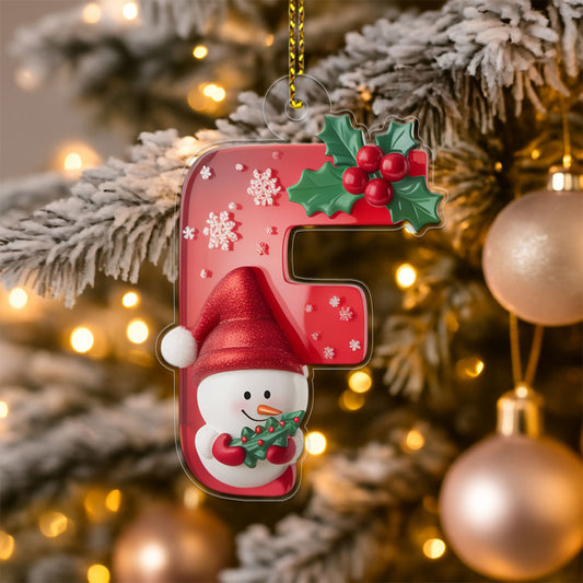 Letter F Acrylic Ornament Christmas Gift