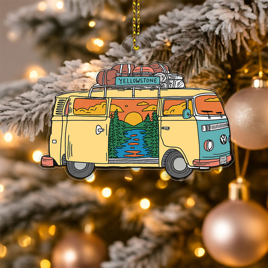 Yellowstone Road Trip Acrylic Ornament 4