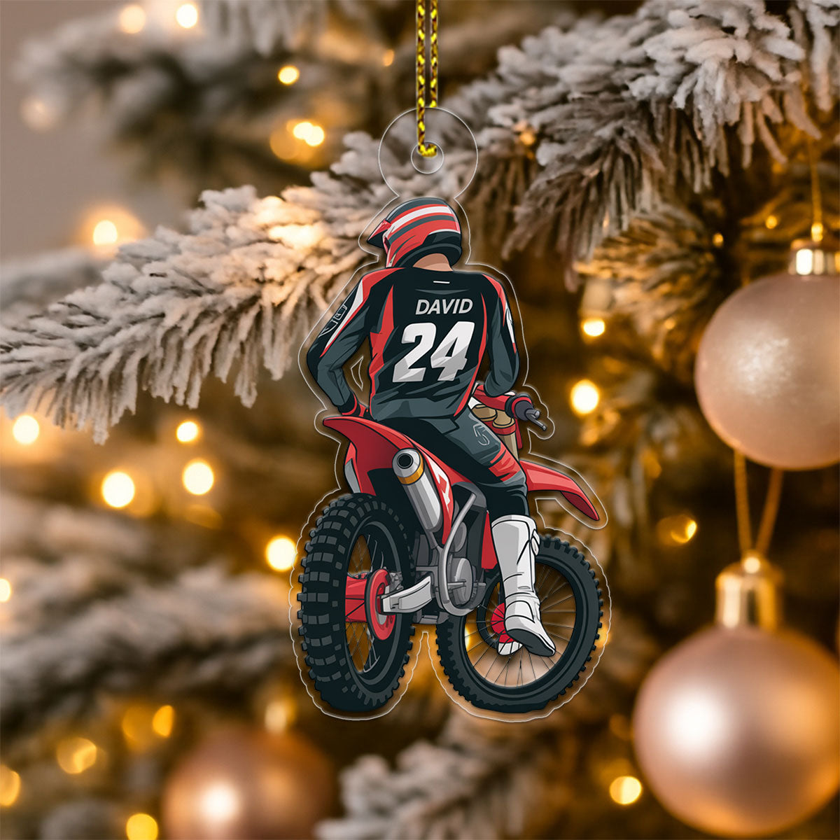 personalized ornament for Biker Racer-2 Acrylic Ornament Christmas Gift