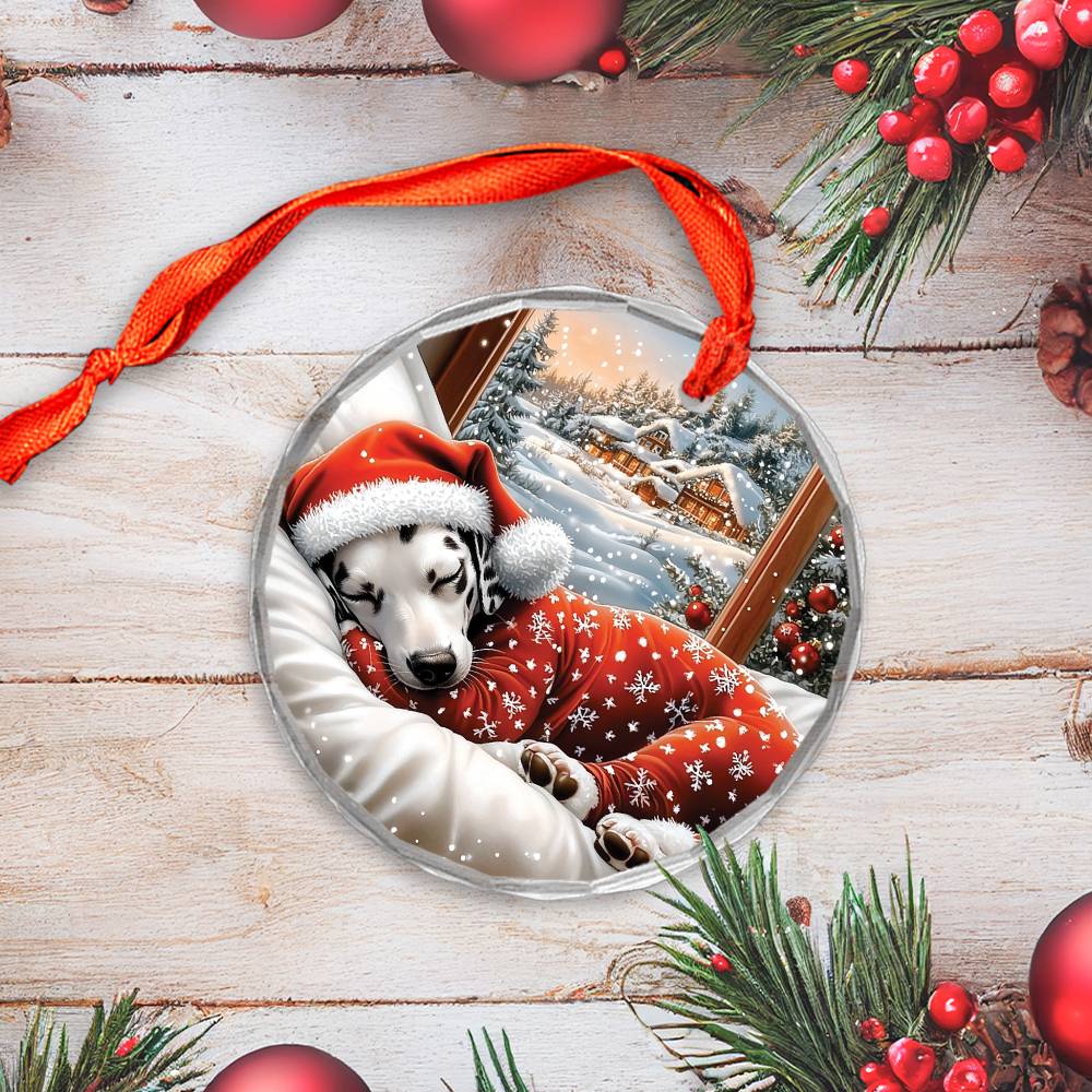 Dalmatian Dog Sleeping In Bed Design 3