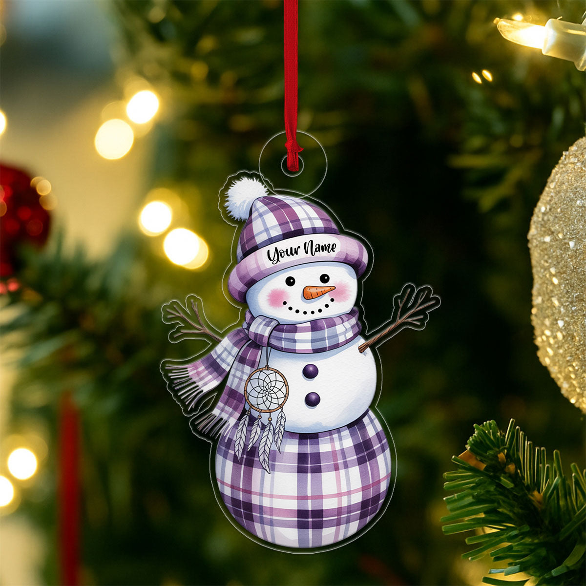 Personalized Snowman Warrior 1 Acrylic Ornament Christmas Gift