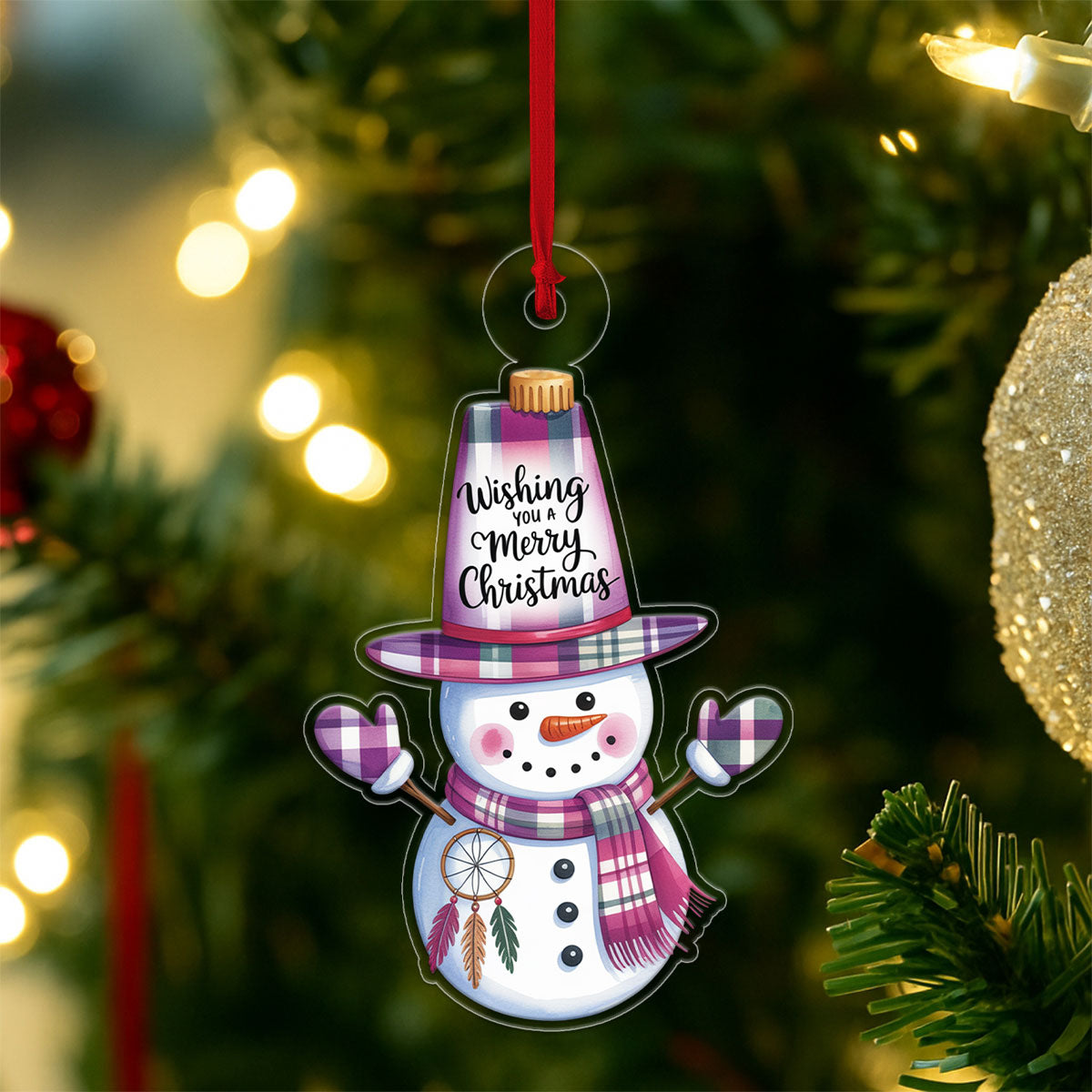 Personalized Snowman Warrior 2 Acrylic Ornament Christmas Gift