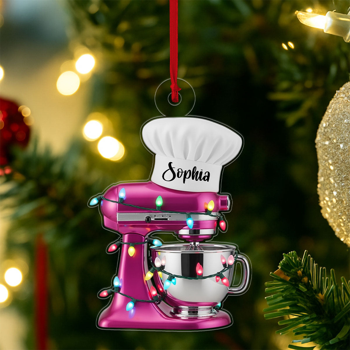 Custom Name Baking Mixer Lights Christmas Acrylic Ornament Christmas Gift